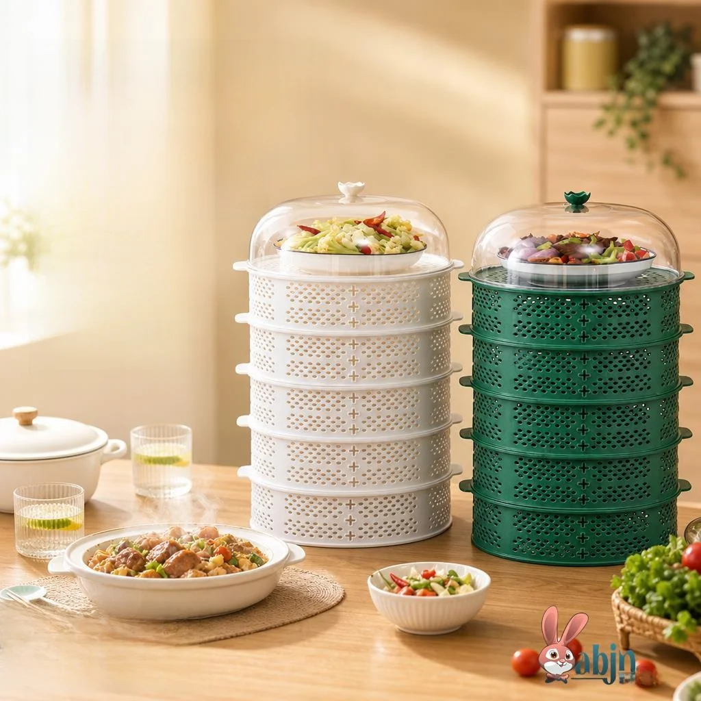 Food Grade Multi-Layer Leftover Rice Dust Cover Summer Home Use Mosquito Proof Fly Proof Vegetable Cover Hollow out Design