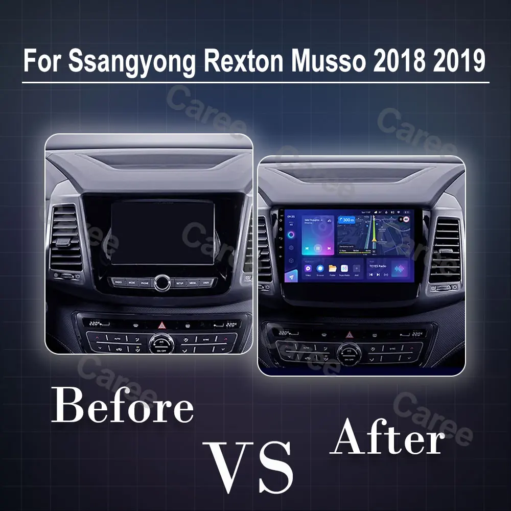 Android 15 Car Radio For Ssangyong Rexton Musso 2018 2019 Stereo Multimedia Video Player Navigation GPS Wireless Carplay DSP BT
