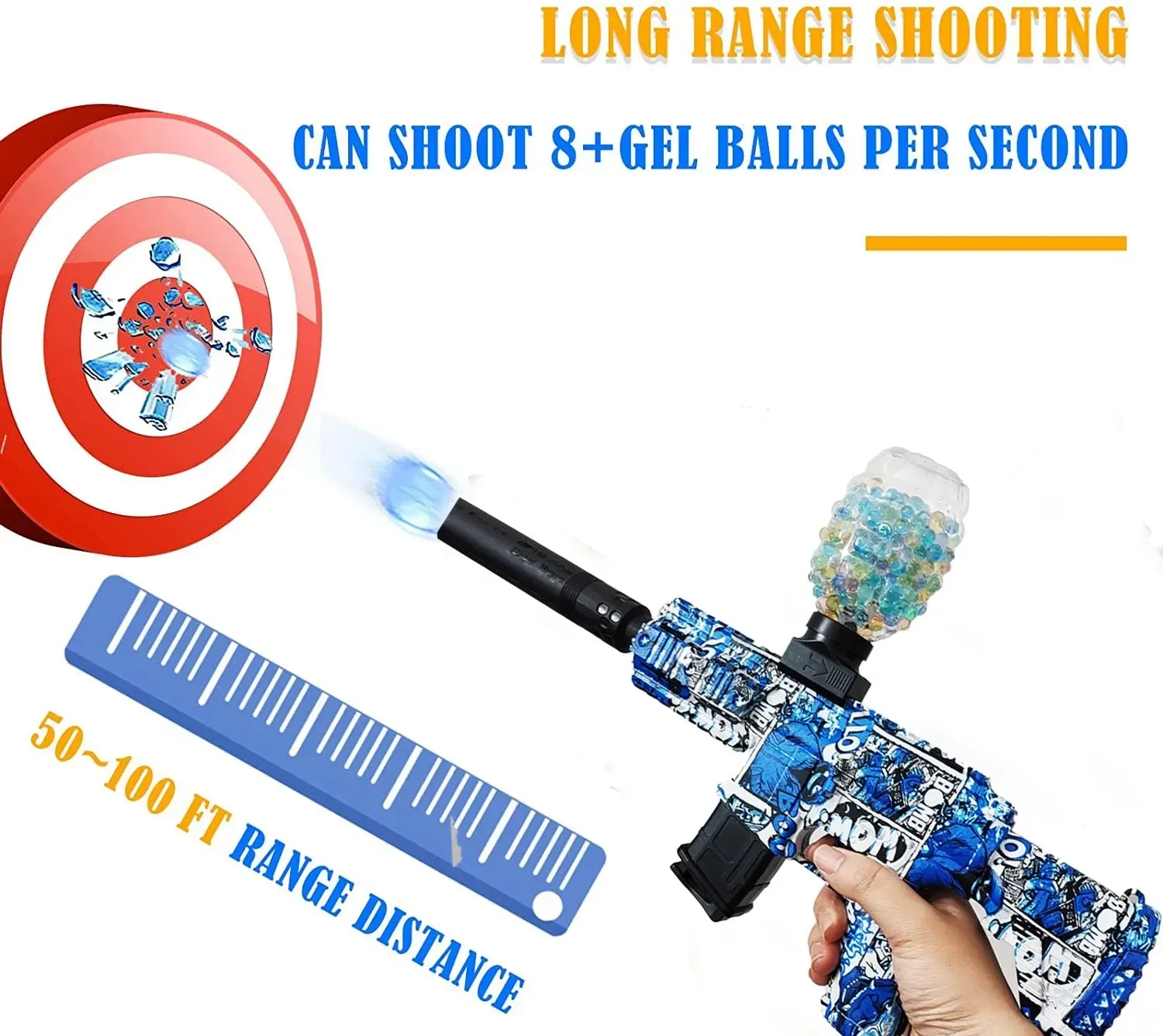 Pistolet jouet Blaster automatique M416, arme de tir à grande vitesse, jouets d'extérieur d'été pour enfants, activités, jeu d'équipe