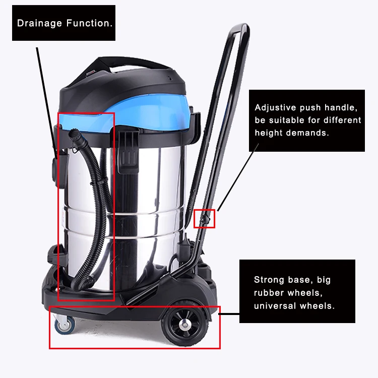 Hot Selling powerful large capacity Industrial heavy duty wet dry vacuum cleaner