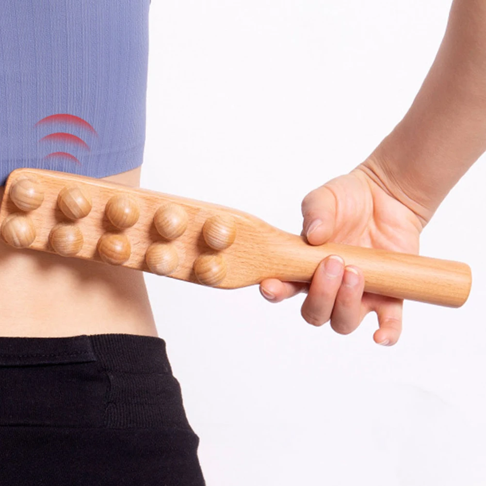 

Wooden Massage Hammer Full Body Relief Portable Manual Massager Stick Back Legs Arms Guasha Tool Self Massage Roller Wooden