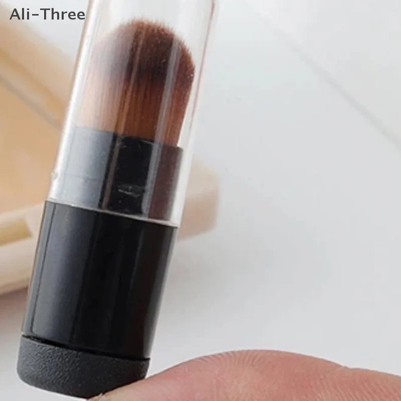 Mini pincel labial de silicone, corretivo angular, pincel de maquiagem, portátil, cabeça redonda, batom macio, corretivo, cosméticos