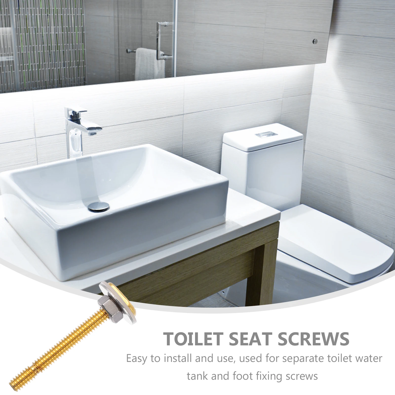 

Copper Toilet Seat Screws Hinges Bolts Eco Friendly Anti Oxidation Universal Mounting Fixing Replacement Parts St Durability