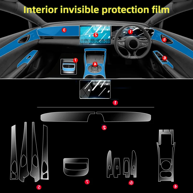 For 2025 models of new BYD Seal EV interior protection screen center console film car interior decoration supplies