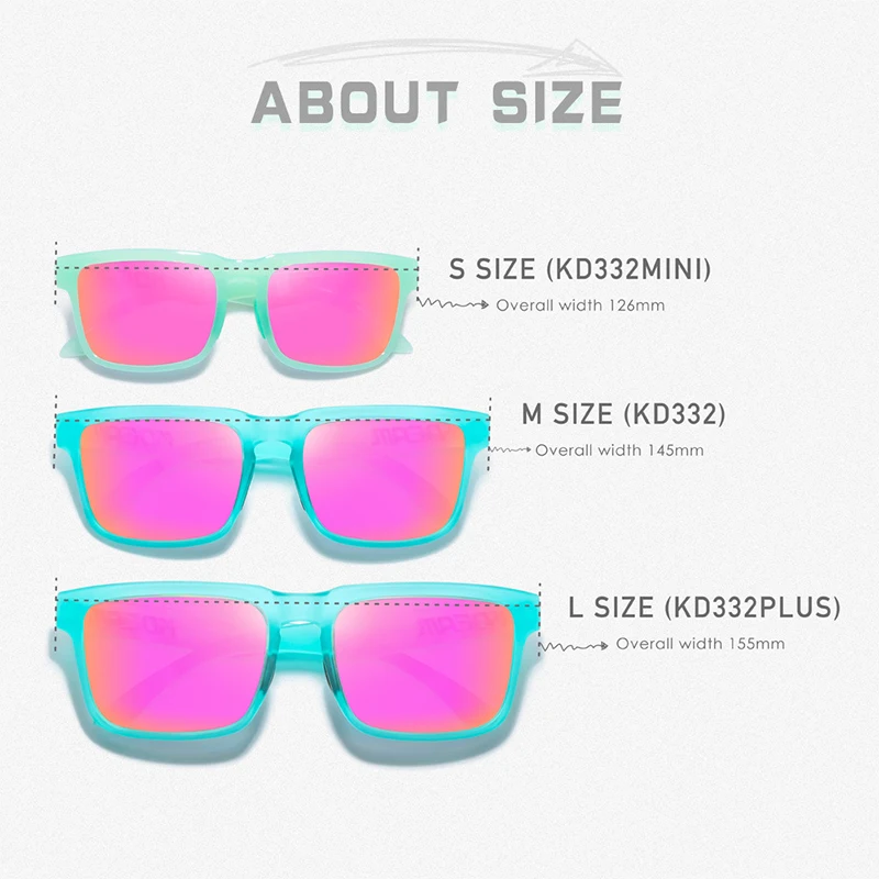 KDEAM Small Size Men's Sunglasses Polarized Comprehensive Upgrade of TR90 Material Lenses Mini Glasses Women Shades Width 126mm