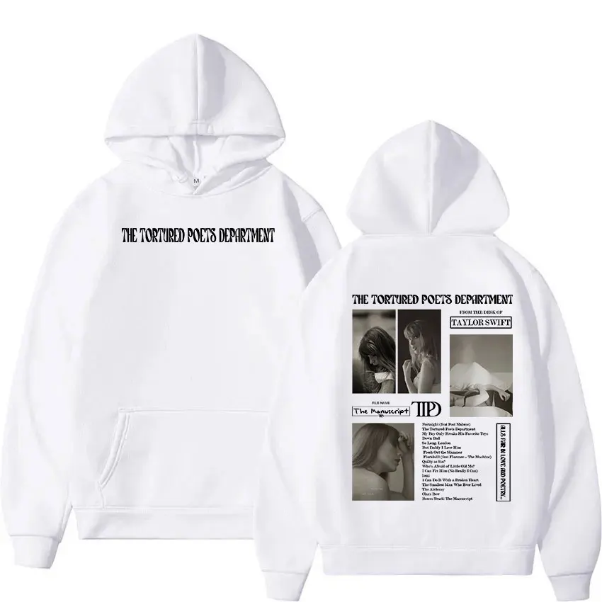 New Album The Tortured Poets Department 2024 Tour Hoodie Man Women Retro Aesthetic Fashion Oversized Sweatshirt Hip Hop Pullover