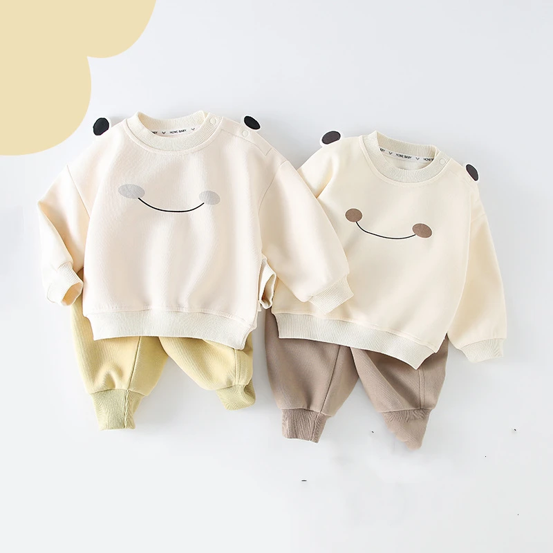 

1-3T spring autumn children kids boys girls fashion cartoon Sweater pants sets suits