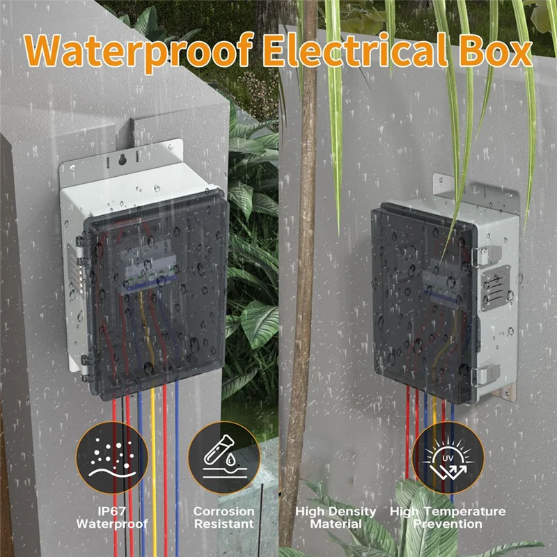 

T98C-Outdoor Plastic Waterproof Distribution Box With U-Shaped Hole Outdoor Hinge Power Box Outdoor Waterproof Junction Box