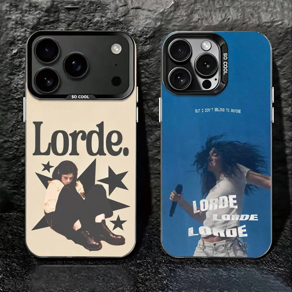 L-Lorde Alternative Singer Phone Case For iPhone 17,16,15,14,13,12,11 Plus,Pro Max,XS,Colorful Silver Phone case Funda Cover