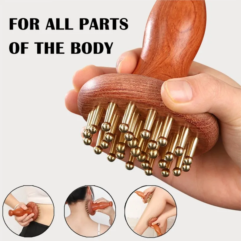 Brass Gua Sha Body Massager Metal Skin Scraping Meridian Lymphatic Muscle Relief Massage Copper Guasha Board