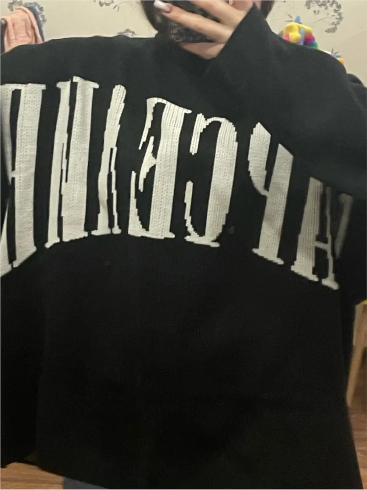 스웨터 Марселин MN 아이콘 그래픽 겨울 풀오버 니트 탑 힙합 패션 하라주쿠 점퍼 코트 Y2k streetwear 의류