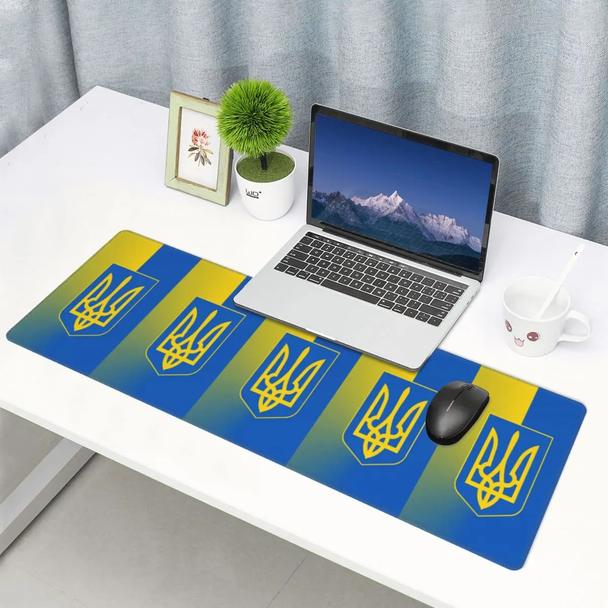 Large Mouse Pad Flag Of Ukraine Gamer PC Laptop Mats Keyboard Carpet Computer Gaming Office Accessories Desk Mat