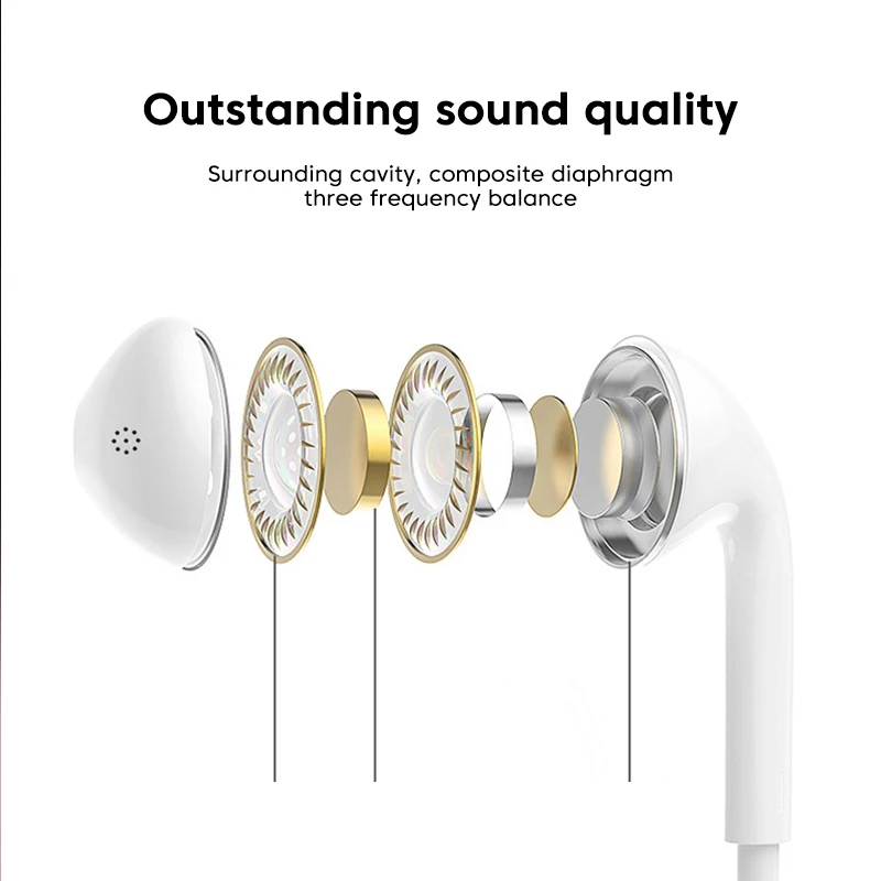 OLAF In-ear 3.5mm Earphones Wired Headphones Sports Earbuds With Microphone Handfree Headphone In-line Control Headset For Phone