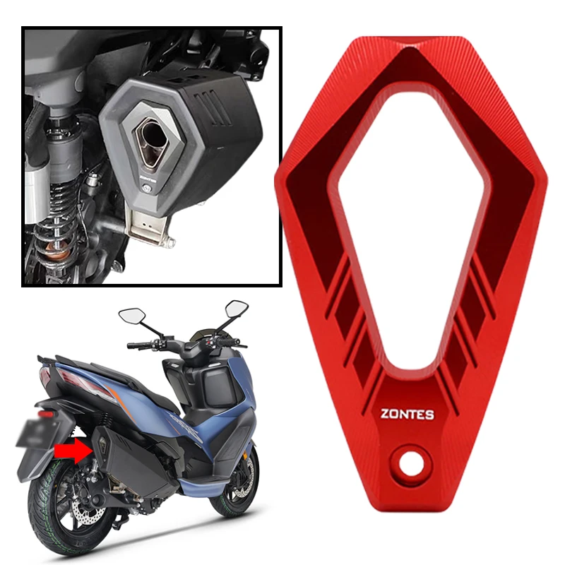 

Fit For ZONTES 368G 368M 368K 368D 368E 2024 2025 Motorcycle Accessories Exhaust Pipe Guard Tail Cover Decorative CNC Aluminium
