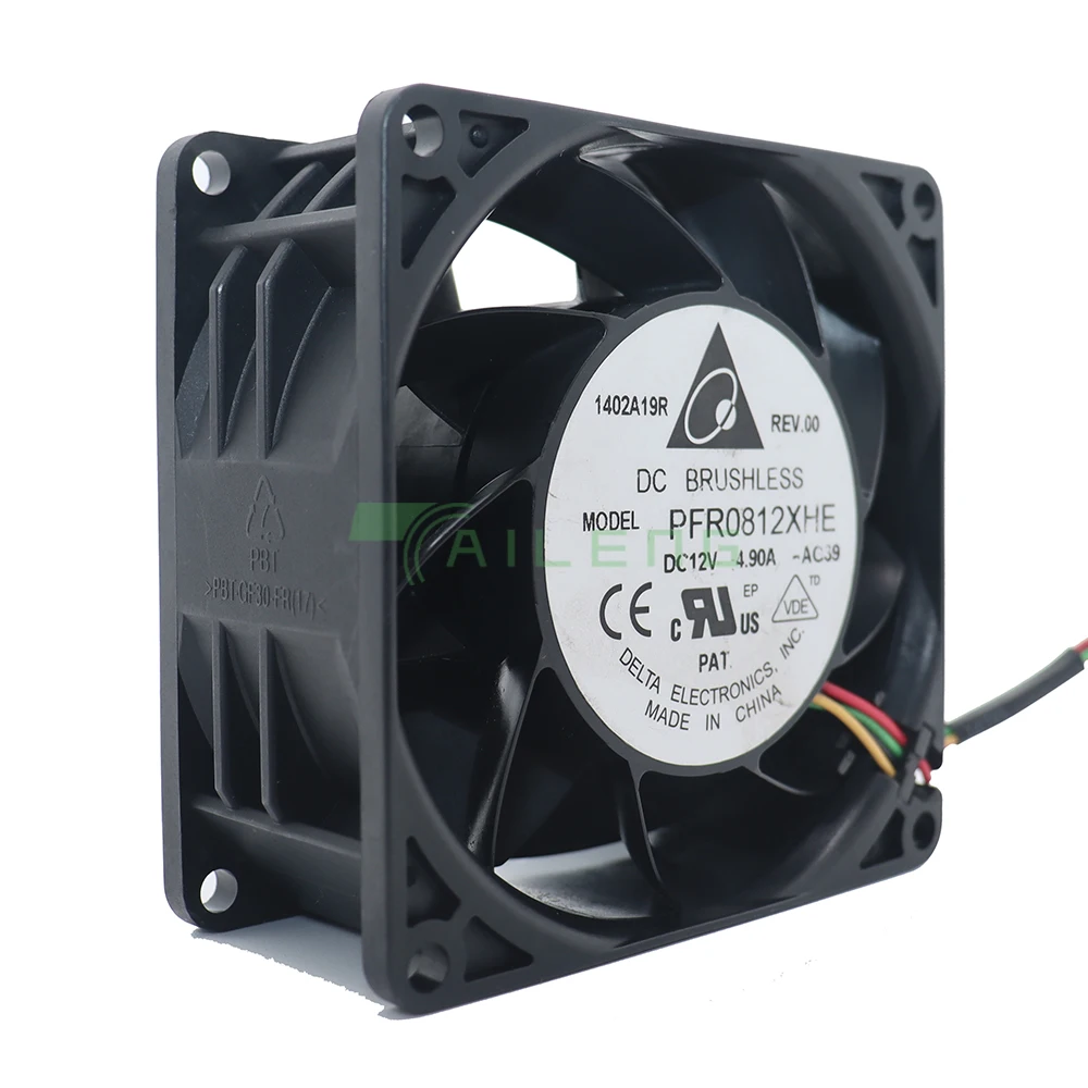 

80*80*38mm for PFR0812XHE 8038 12V 4.9A 8CM car motorcycle modified super violent server cooling fan