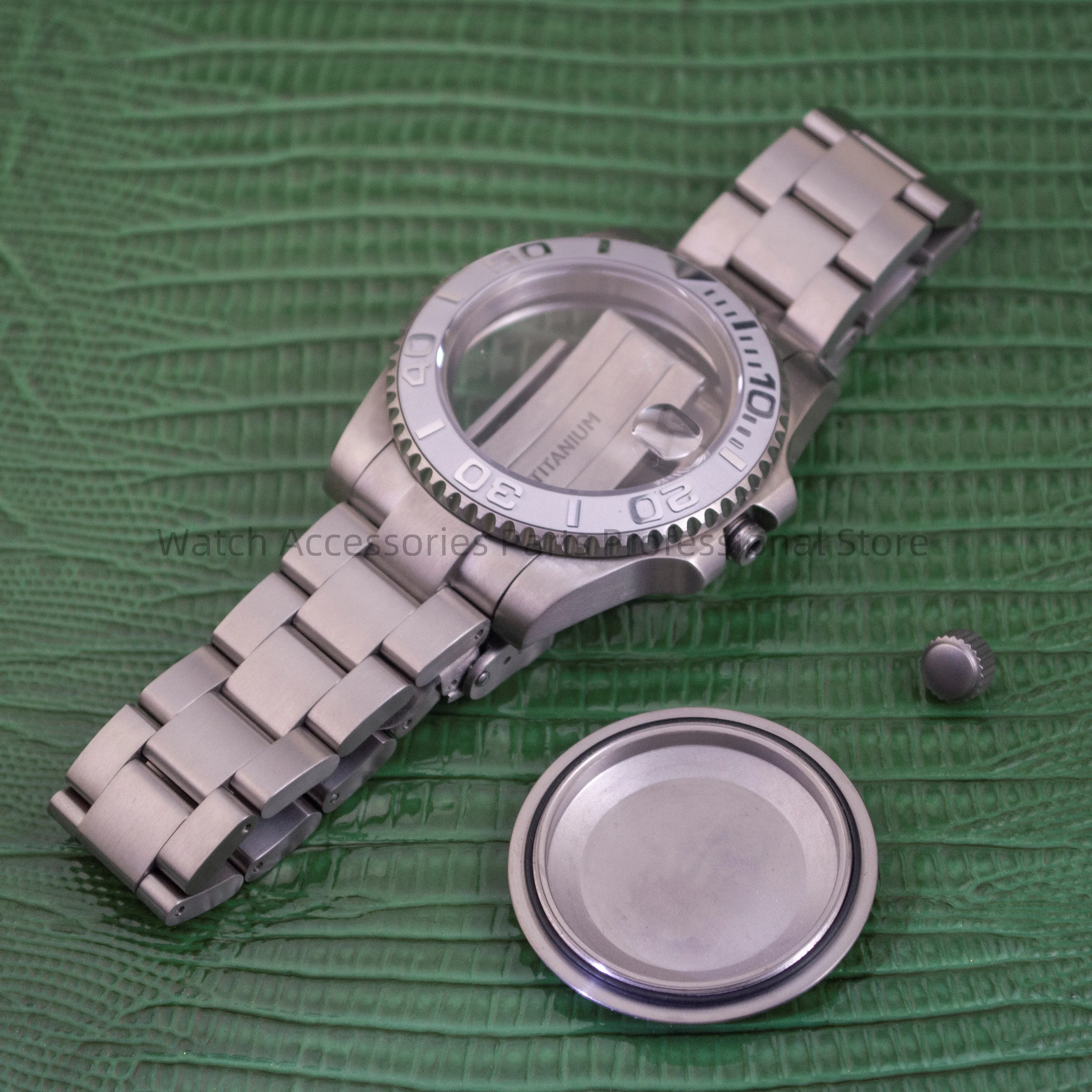 40mm Titanium Watch Case Strap Sapphire Glass 20mm Titanium Watch Band For ETA2824 NH35 NH36 SUB GMT Watch Accessories