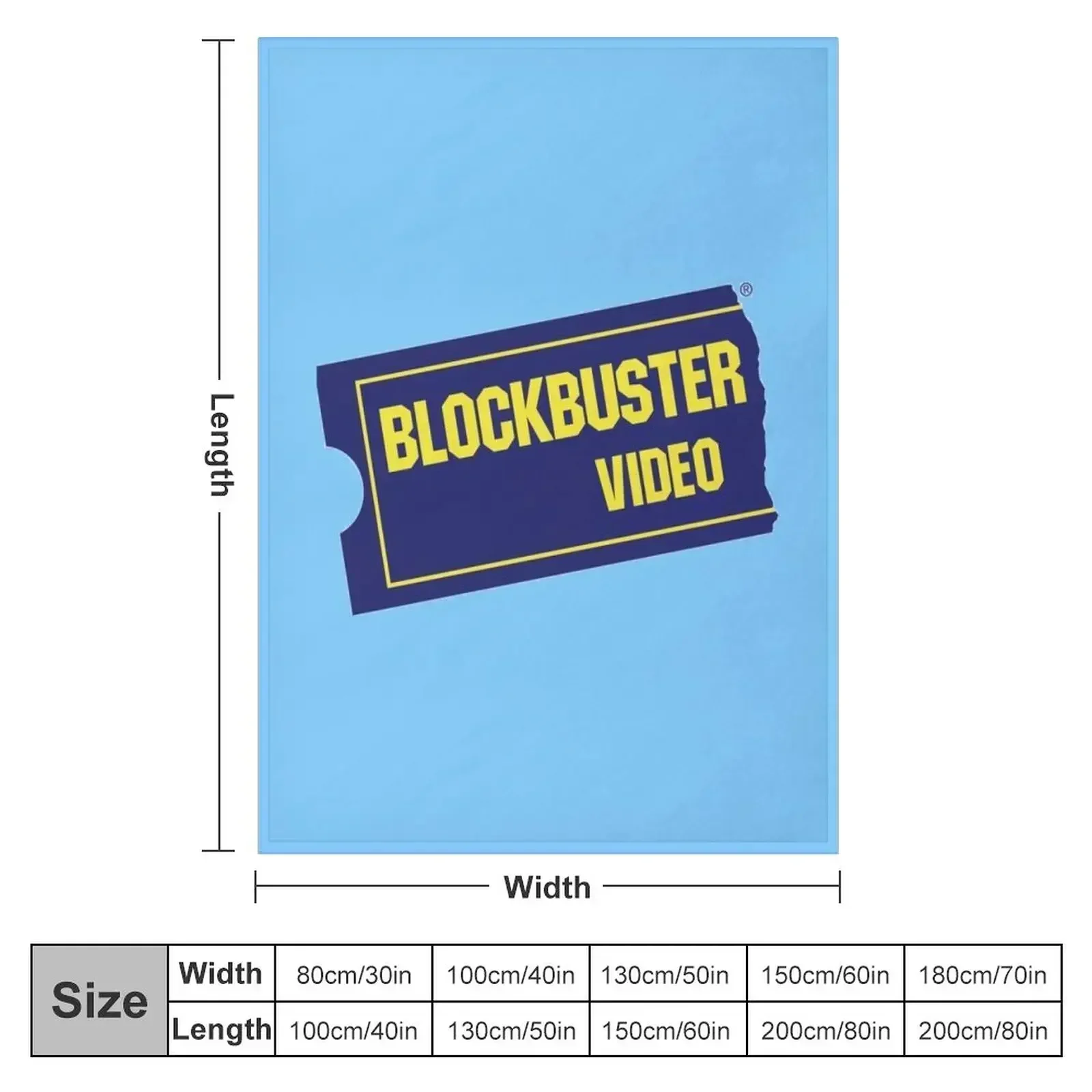 Blockbuster Video Throw Blanket couch cozy soft plush fuzzy picnic outdoor blanket