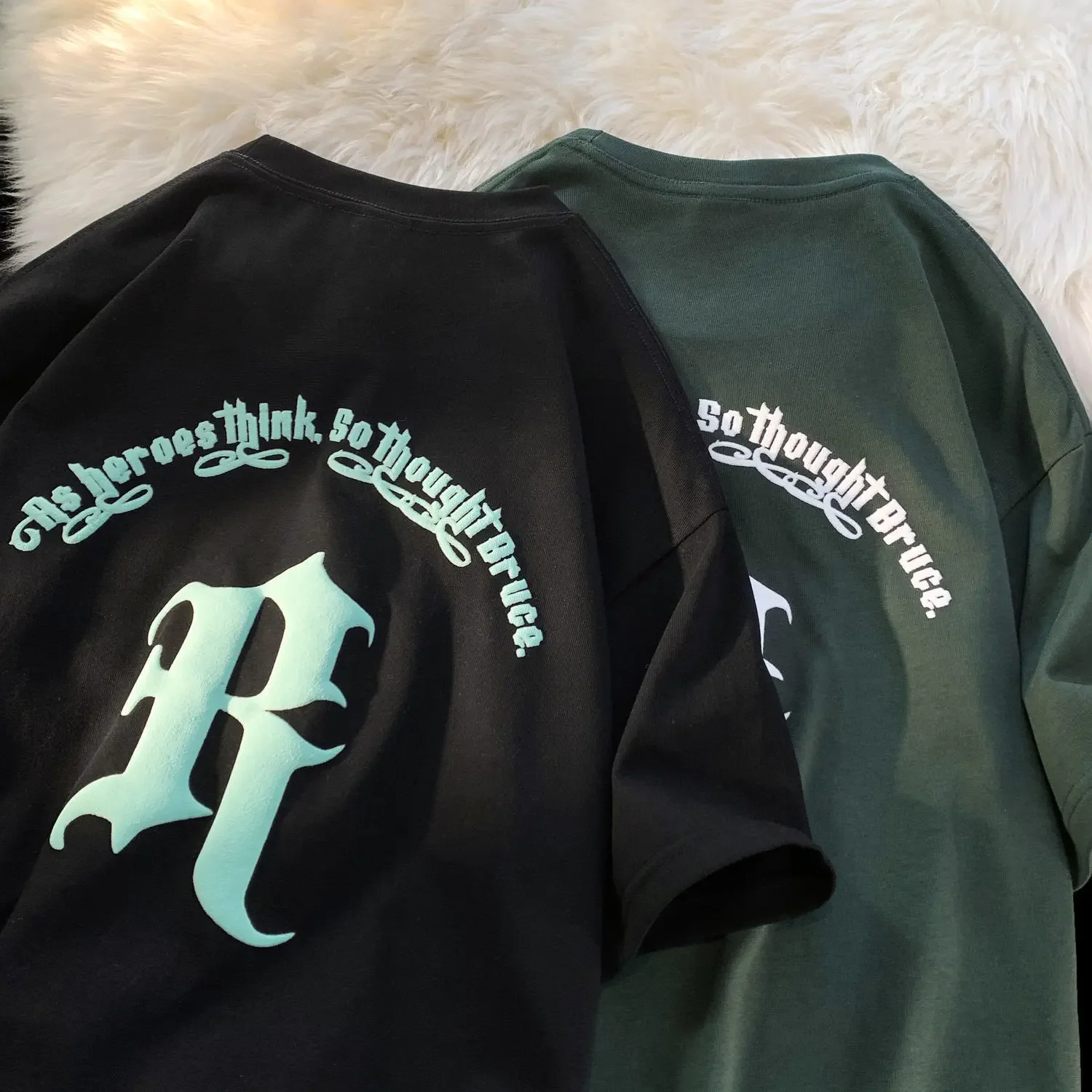 하이 스트리트 빈티지 레터 프린트 오버사이즈 티셔츠, 하이 퀄리티 코튼 반팔 Y2K 상의, 하라주쿠 루즈 티셔츠, 커플 신상