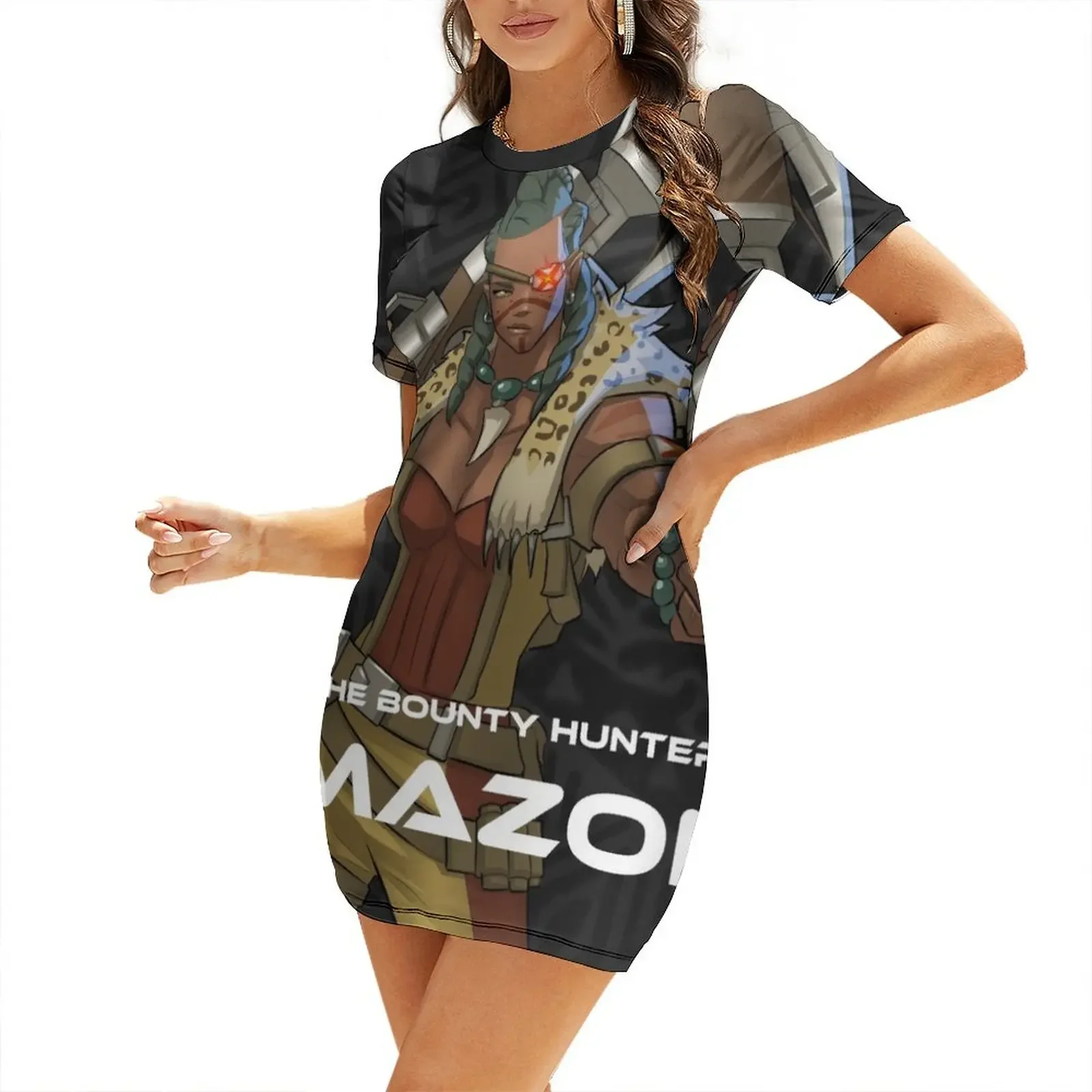 

Muntuwarriors: Amazone Collection #1 Short-Sleeved Dress women's clothing summer 2026 novelties women's evening dresses