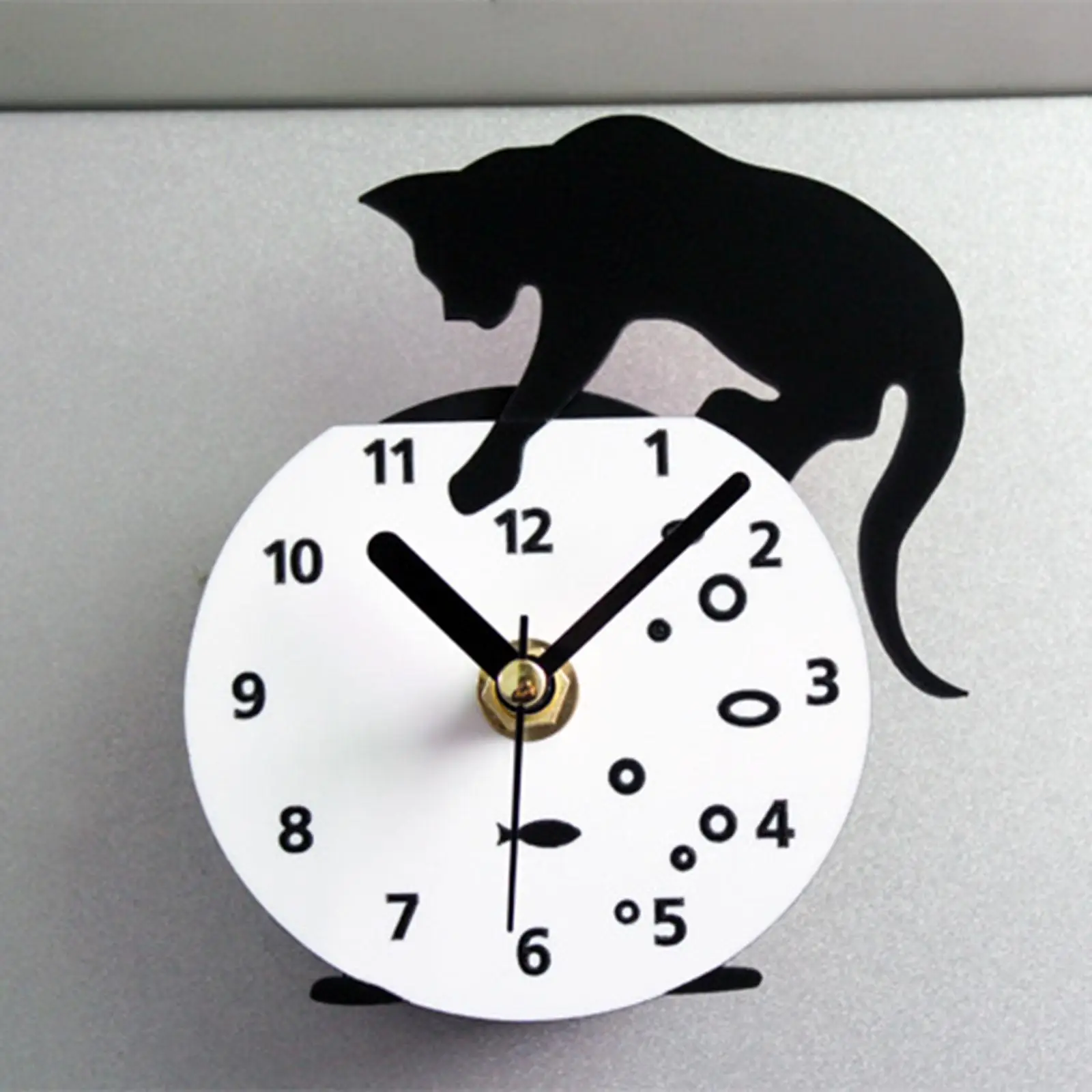 Imán de gato para nevera, reloj decorativo para Decoración de cocina