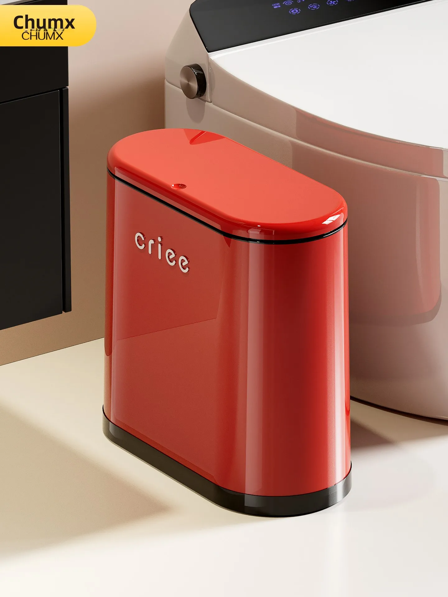 

Large Capaci Tra Can with Lid for Home Batoom Flip Cover Toilet Narrow Sanitary Buet Simple Sle Kitchen Bedroom...