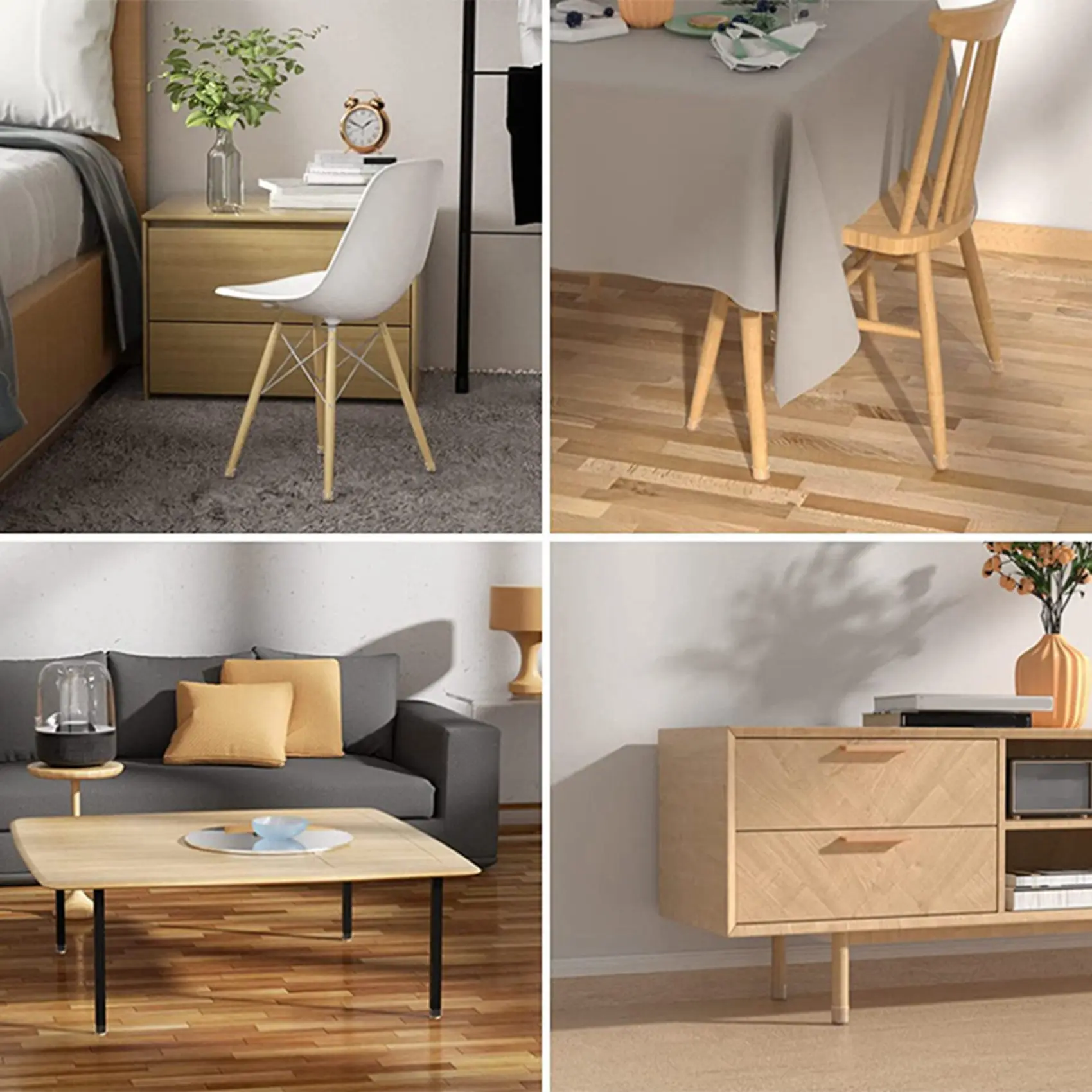 

Новые силиконовые накладки-протекторы для ножек стульев (72 шт.) для защиты деревянных и плиточных полов, войлочные подкладки