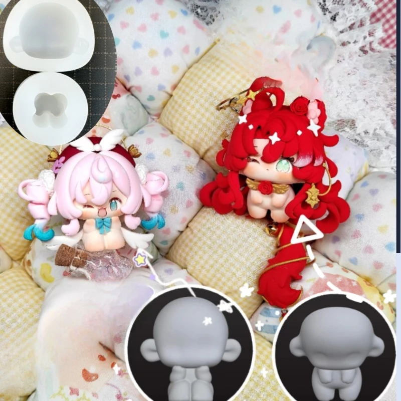 Cartoon Body Model Silicone Mold Handmade DIY Production Ultra Light Clay Pottery Stone Molding To Shape The Body of Doll Tools