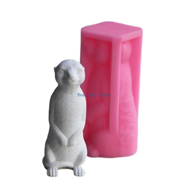 

U13D Aromatherapys Silicone Mold Meerkats Shaped Mould for Soap Projects