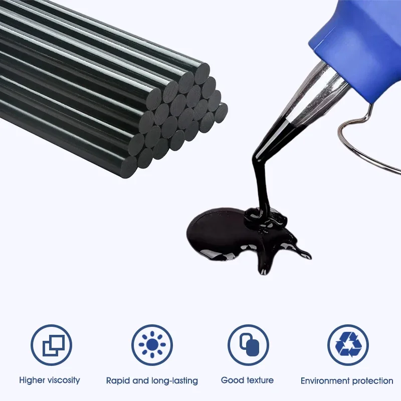 

10/20/50 шт. черных клеевых стержней для горячего клея, для ремонта вмятин на автомобилях, инструменты для домашнего ремонта и рукоделия, клей-карандаш для альбомов и поделок