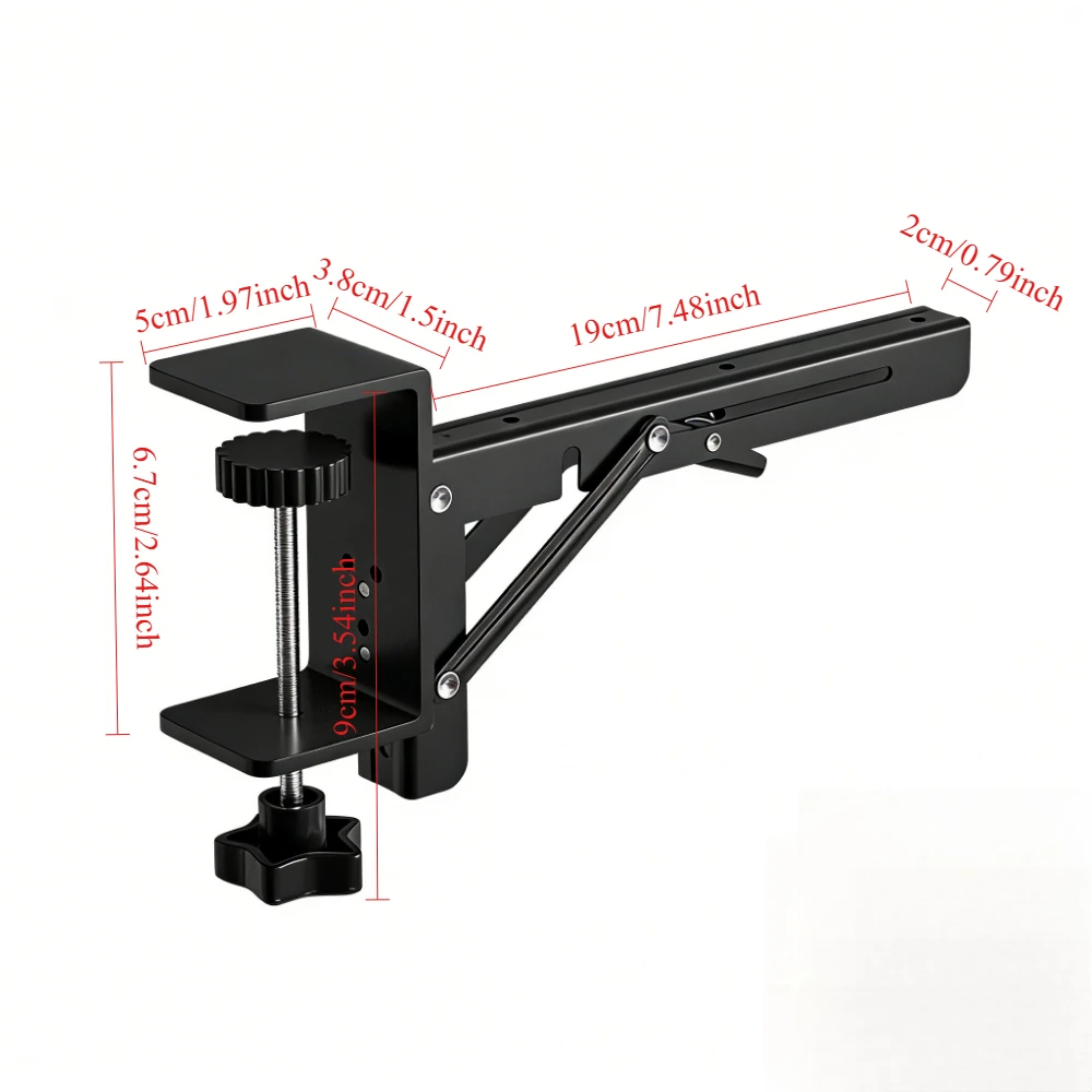 2Pcs/set Foldable Desktop Extension Supports, Punch-free Space-Saving Expansion Board Stand, Keyboard Shelf Platform Bracket