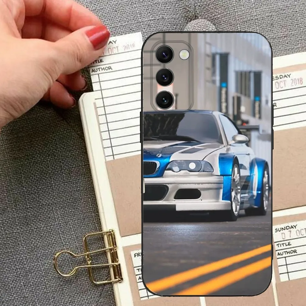 Blue Red Car for B-BMW Phone Case For Samsung S23,23,22,30,21,10,9,Note20 Ultra,Lite,Ultra,5G,Plus,FE,Black Soft Case