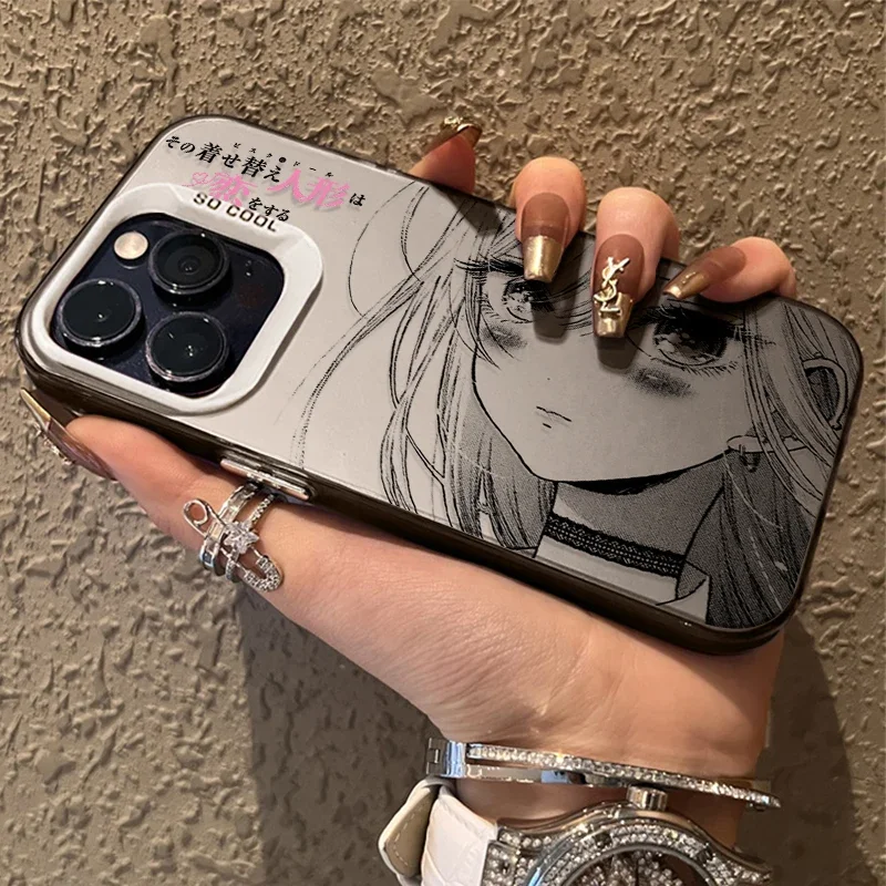 Anime Bella Kitagawa Marin Placcatura Cassa Del Telefono per iPhone 14 15 16E 11 12 16 13 Pro Max XS X XR Plus 8 7 SE 2020 Antiurto Etui