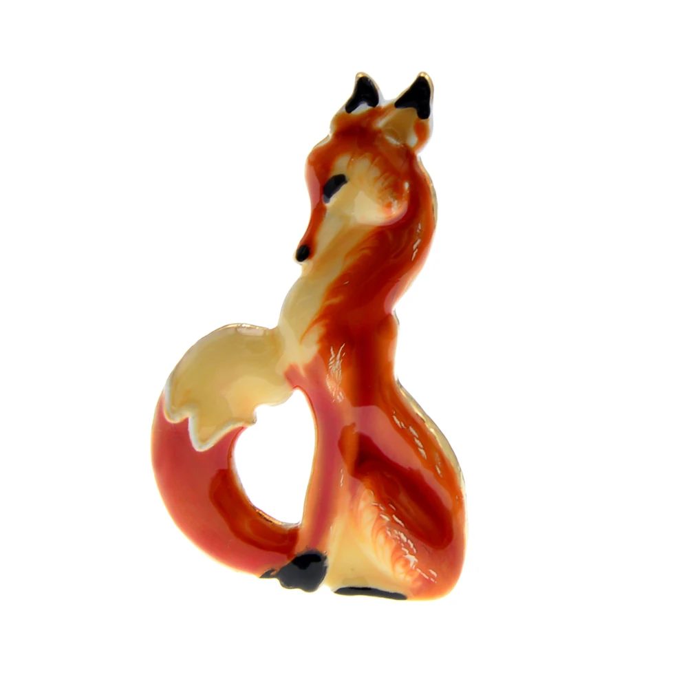 CINDY XIANG Enamel Fox Brooches For Women Vivid Animal Pin Winter Design Fashion Jewelry 4 Colors Available New Good Gift