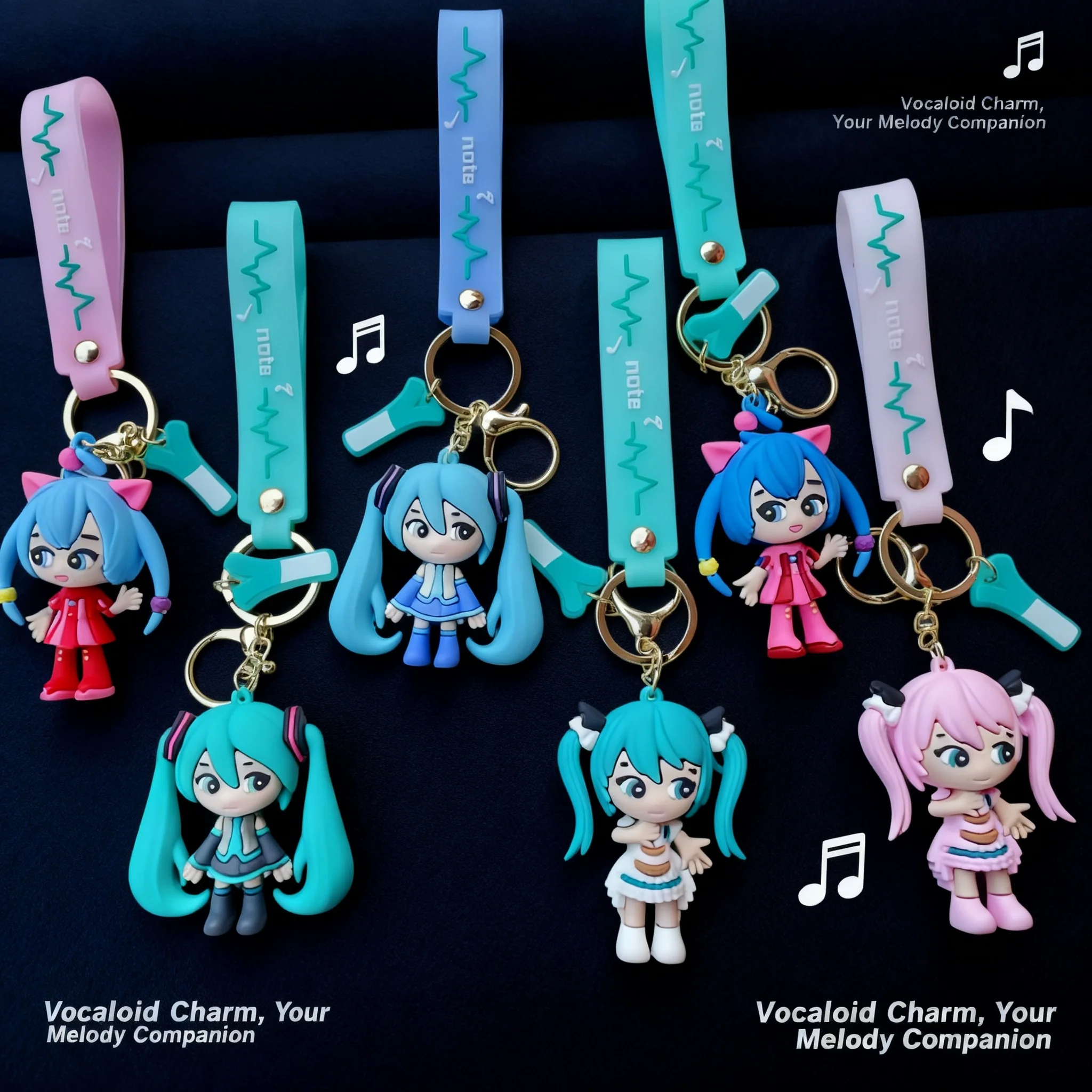 

Anime Hatsune Miku Keychain Pendant Bag Car Accessories Figure Blind Box Exquisite Gift Wholesale Cute Cartoon Character