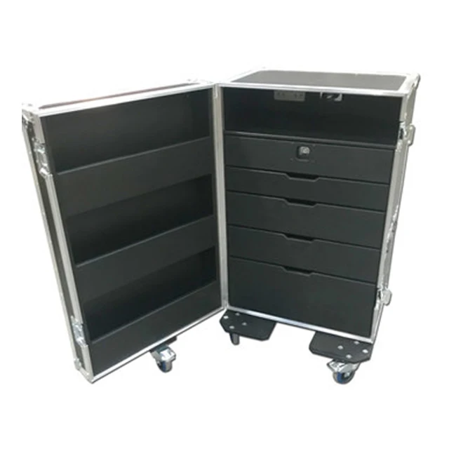 5 Drawer Backline Tool Flightcase With Storage Compartment