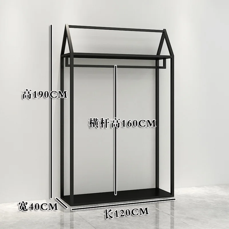 （customized）Good Quality Apparel Store Hanger Rack  Metal Clothes Display Racks Retail Clothes Rack Garment Store