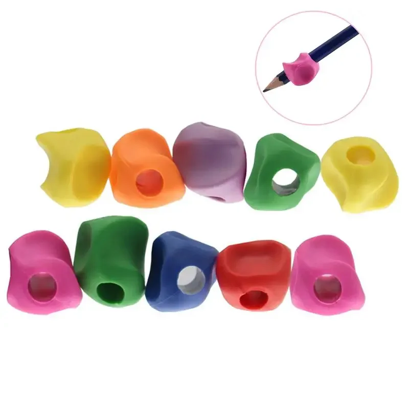 lapis de silicone para criancas pequenas escrita corrector pen holder especial escrita aids papelaria holding 10 pcs 01