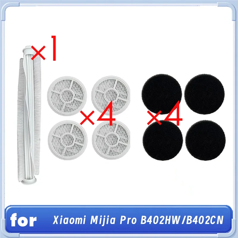 Kit de esponja y filtro  cepillo principal de 9 Uds para Xiaomi Mijia Pro B402HW B402CN accesorios para aspiradoras  elimina