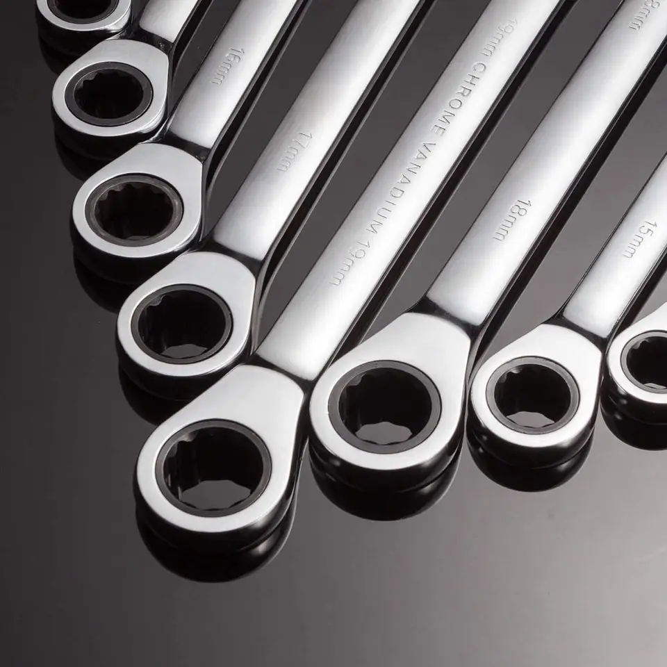 Clé à Cliquet Combinée Métrique Dapetz 8-32 Mm - Chrome Vanadium, Tête Fixe Et Ouverte
