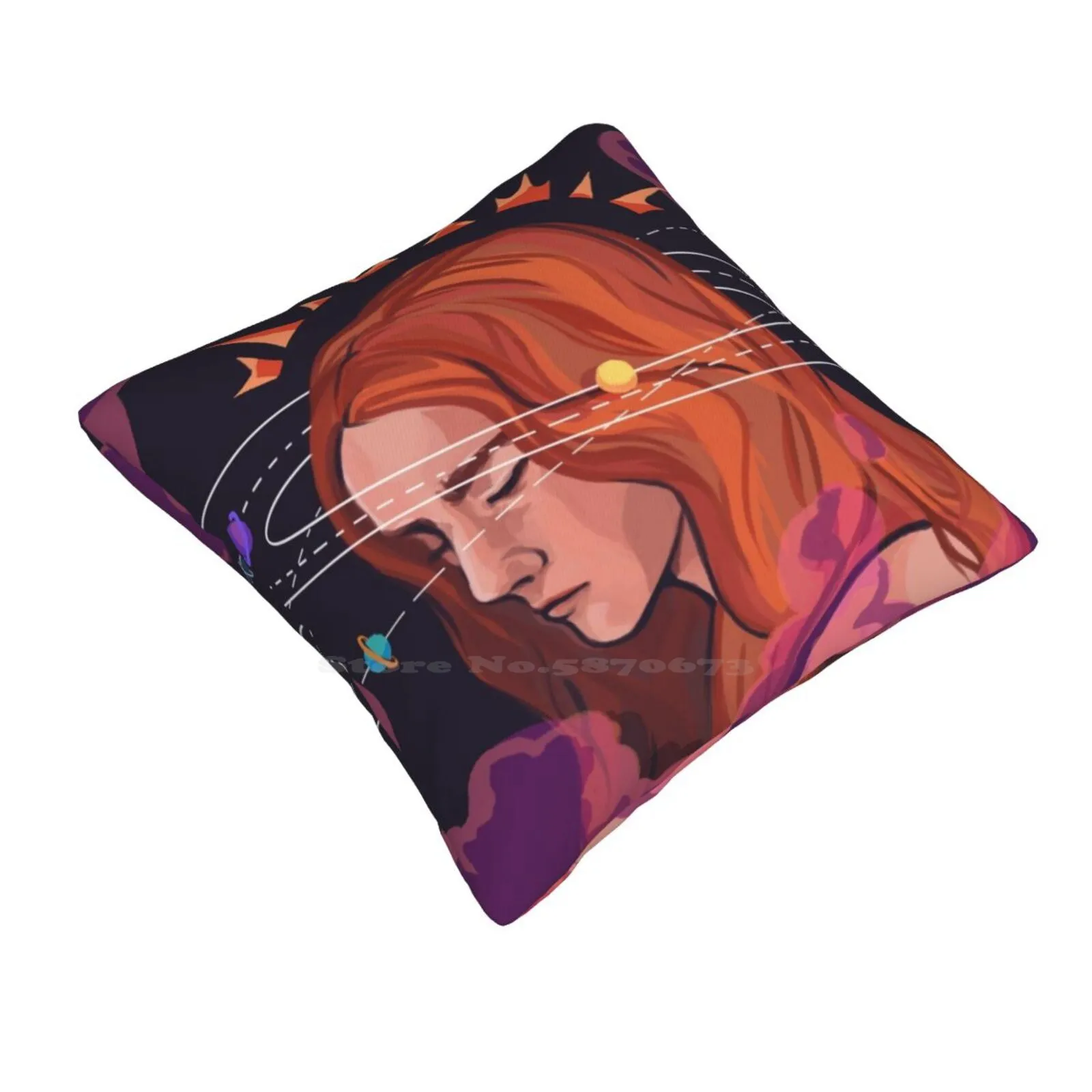 Conscious Bedroom Office Hug Pillowcase Space Trippy Planets