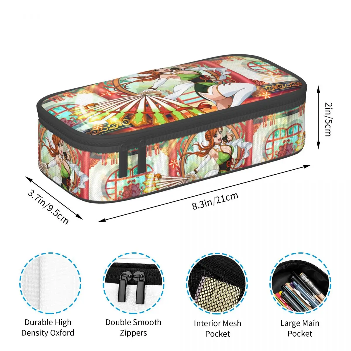 Cute Orihime Inoue Bleach Pencil Case for Boys Girls Orient Society Large Capacity Pen Bag Box Stationery view 5