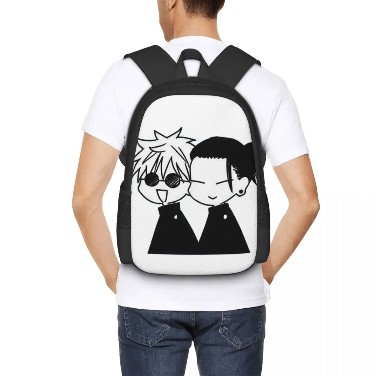 

Gojo Satoru And Geto Suguru Student Backpack School Bag Hiking Travel Daypack for Boys Girls Fashion Bookbag Shoulder Bags