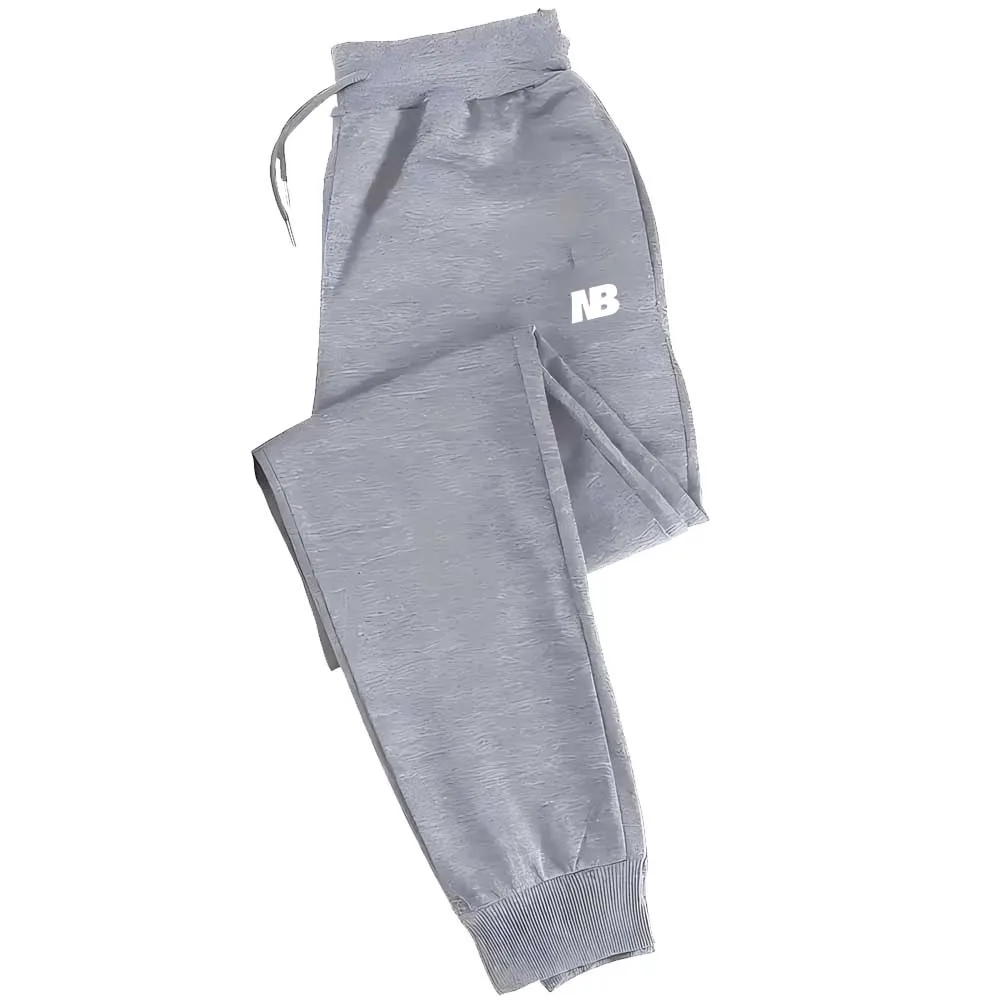 Men's Casual Sports Pants with Elastic Waistband and Drawstring Knit Fabric Regular Fit Pockets and Slight Stretch - Comfortable