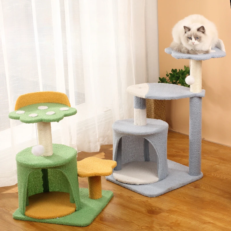 

Sisal Multi-Layer Cat Tree Cat Climbing Frame Cat Scratch Post Cats Nest House Space Saving Cats Furniture Cats Toys Interactive