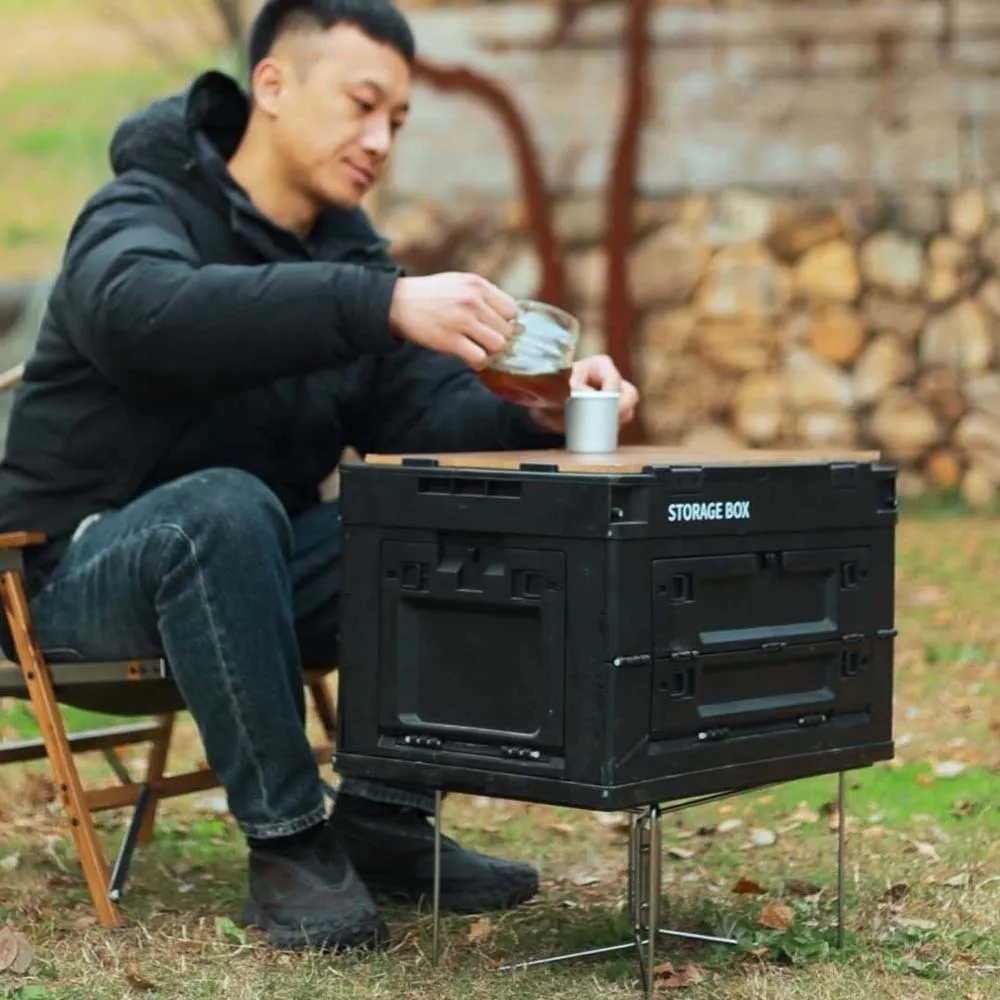 المضادة للانزلاق للطي برودة الوقوف لا تسرب بسهولة تجميع رف أمتعة قابل للطي الدقة الصلب مستقرة التخييم حامل محمول #3