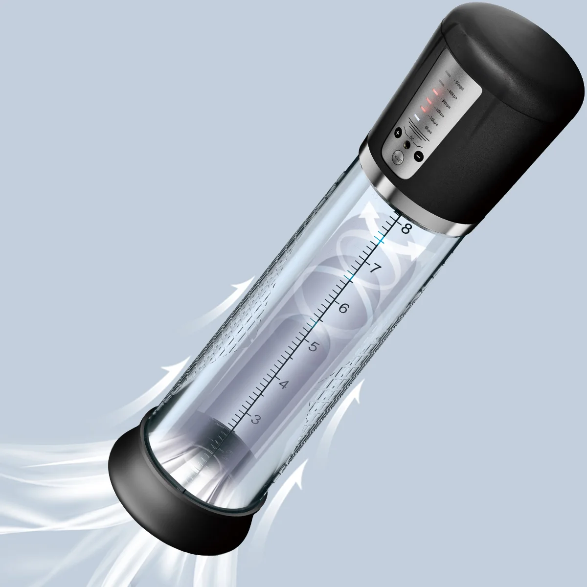 Electric Penis Enlarge Vacuum Pump with 4 Suction Intensities Penis Enlargement Extend Pump Air Pressure Device Sex Toys for Men