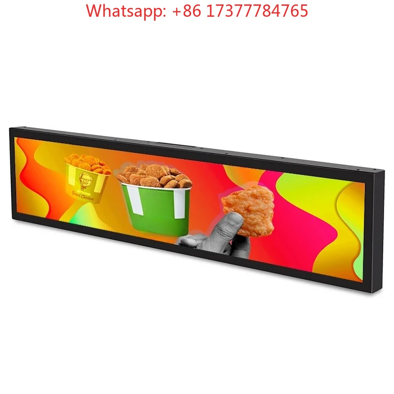 Manufacturer customizes hanging LCD stretch strip digital signage LED screen advertising display advertising equipment