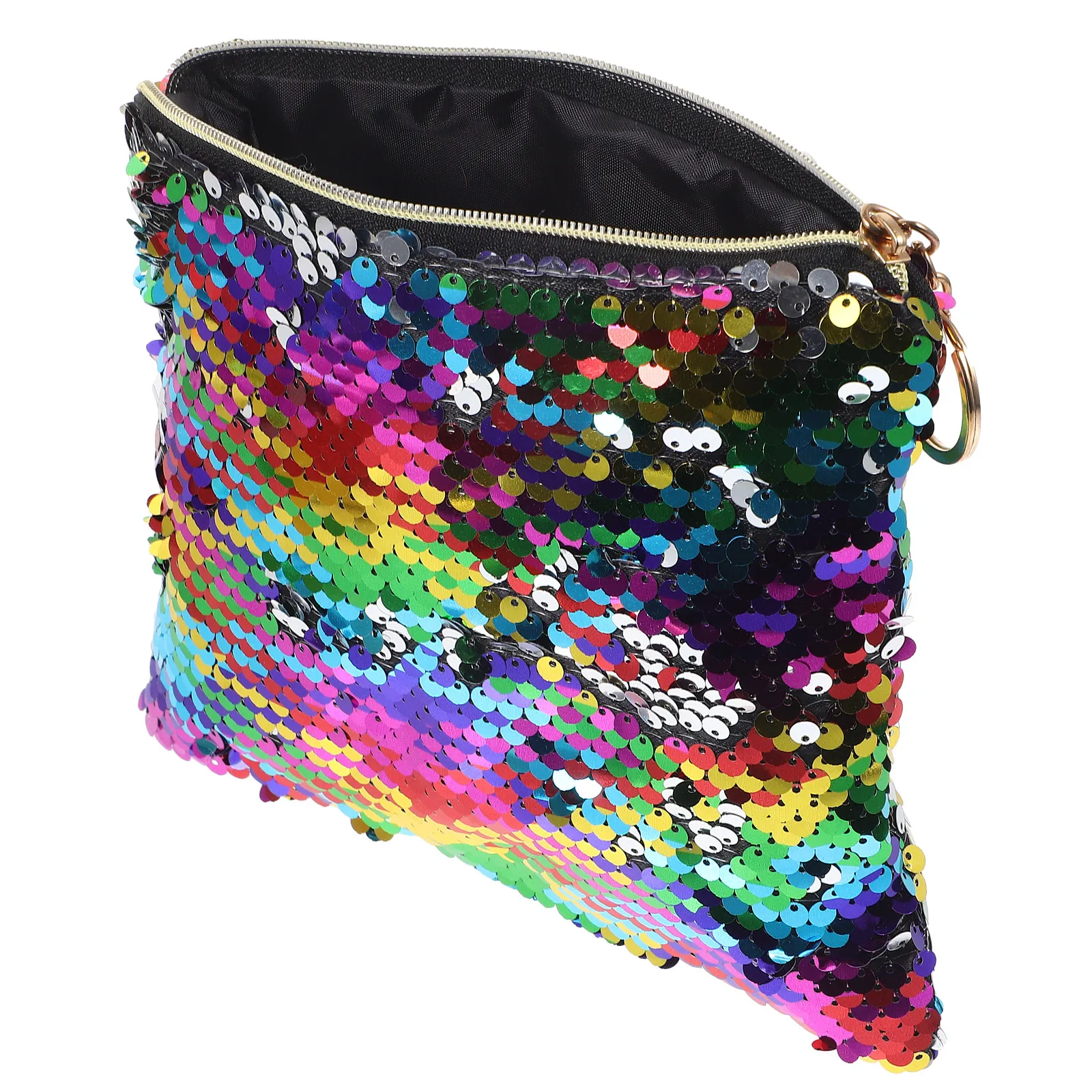 Purple Sequins Pen Bag for Women – Fashionable Multifunction Pencil Case & Coin Purse for Travel and Storage