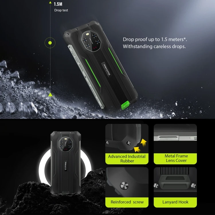 PRESALES Blackview BV8800 Rugged Phone IR Night Vision  8GB 128GB 8380mAh Battery 6.58 Inch Android 11.0 NFC Phone