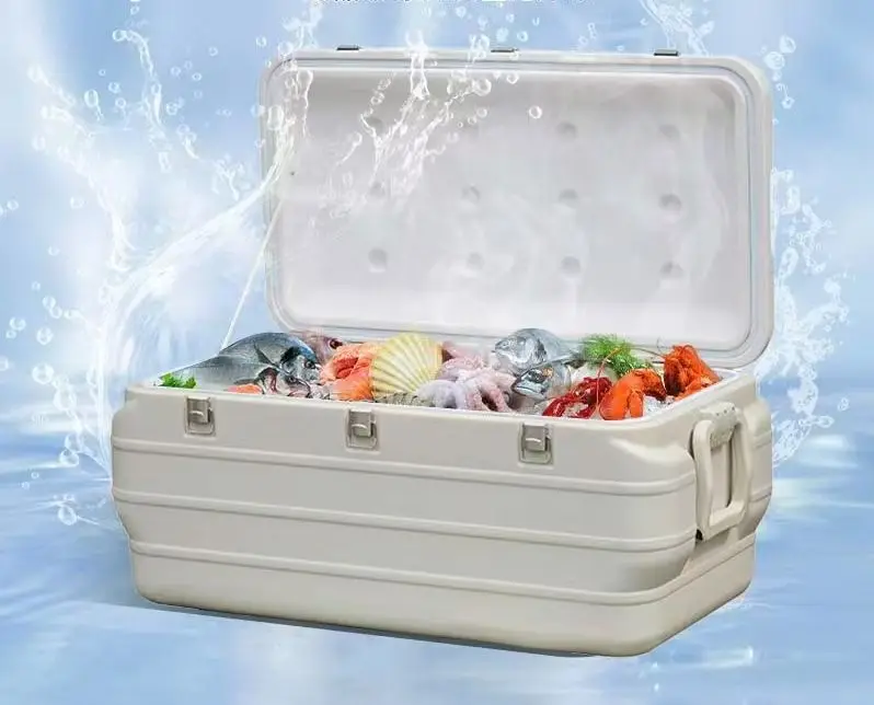 Outdoor Camping Fishing Portable Car Refrigerator Large 170L Cooler Wheels and Handles Medical Transport Ice Cooler Box